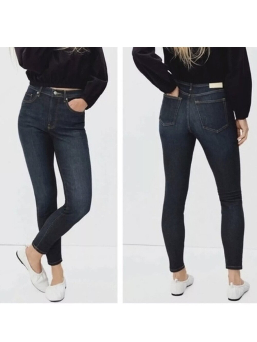 Everlane The High Rise Skinny Dark Wash Jeans